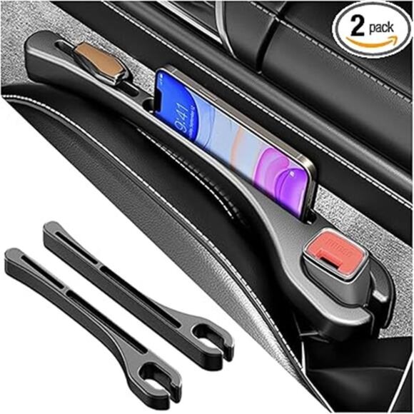 2PCS Car Seat Gap Filler Organizer with Phone Holder,[Upgrade Version] Car Seat - Picture 7 of 7